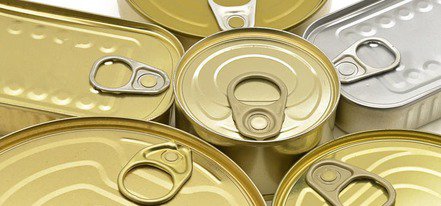 банки с консервами, крышки