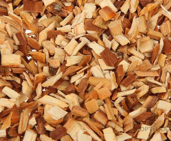 Абрикосовая щепа крупный план